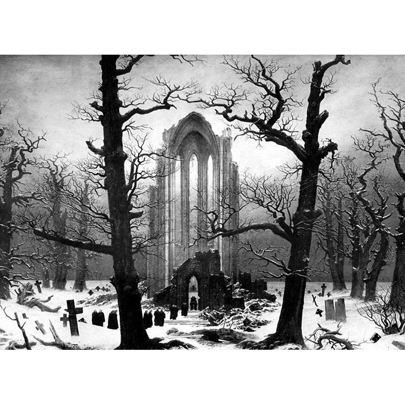 Couvent monastère dans la neige