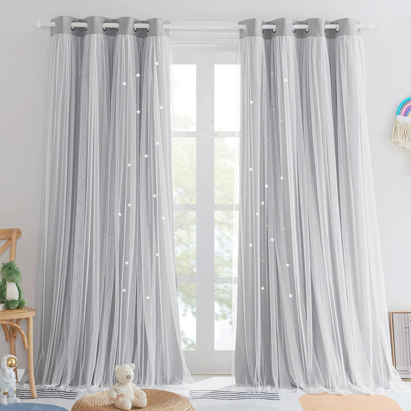 Ensemble de rideaux pour chambre à coucher 2 panneaux, Beige, L 59 po x L 78,74 po