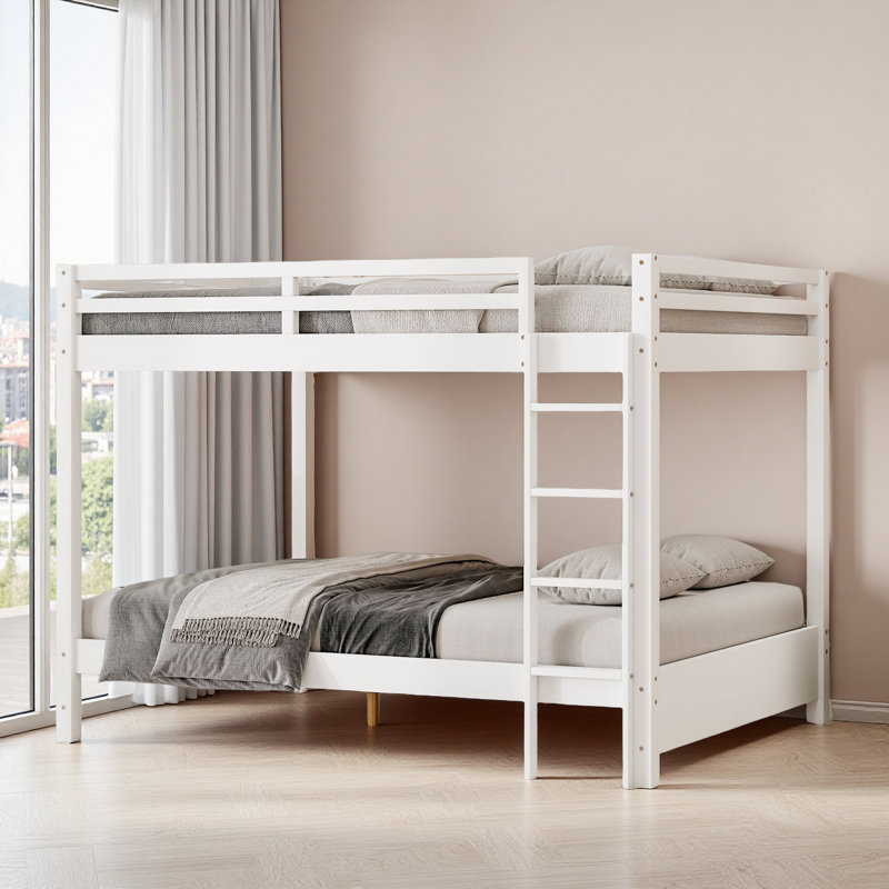 Queen Size Bunk Bed, White