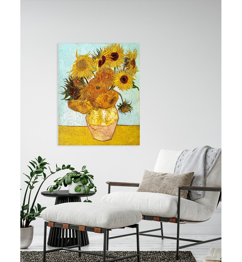 Vincent Van Gogh " Twelve Sunflowers By Vincent Van Gogh, Art Reproduction " by Vincent Van Gogh DECORARTS 
