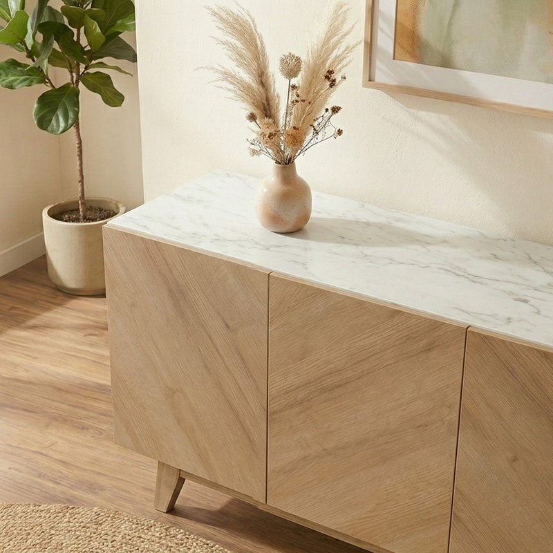 CARRARA 177.6cm Sideboard, Natural