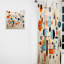 Rideau Mid-Century rose et bleu Mid Century Whimsical Wonders III - Velours obscurcissant - 1 panneau-107564854