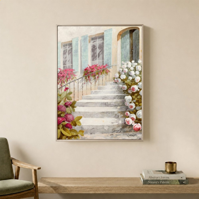 «Floral Entrée Pink Blooms» par Lorenzo Collective - Impression sur toile