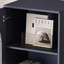 Grande armoire de rangement avec porte en verre trempé, deux tiroirs et tablette réglable pour une organisation polyvalente-1696914745