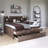 Wood Captain Bed With Trundle,Drawers-476885519-476885512
