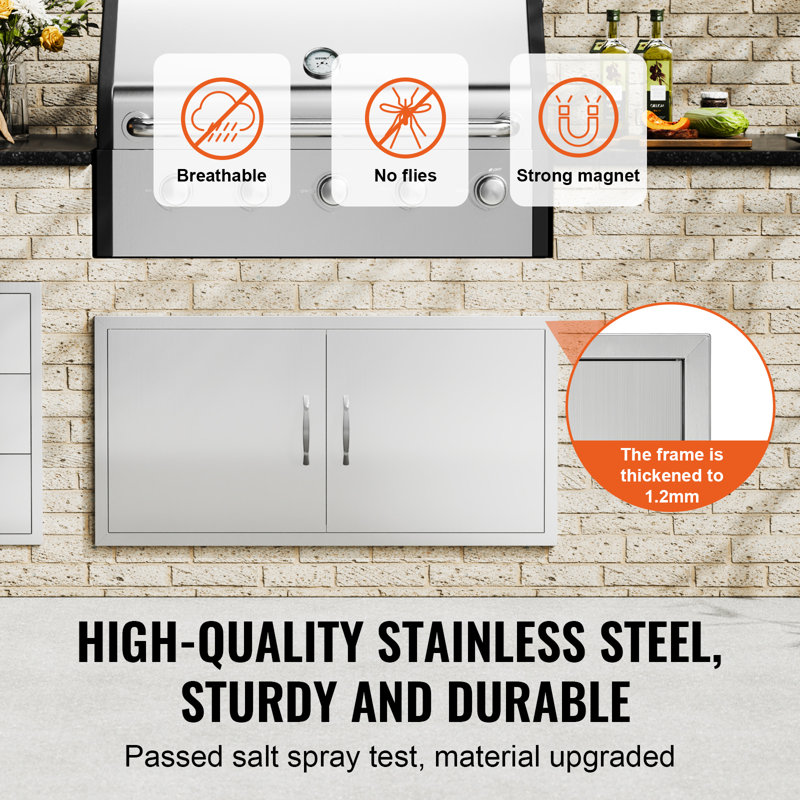 42'' Stainless Steel Double Outdoor Kitchen Access Door