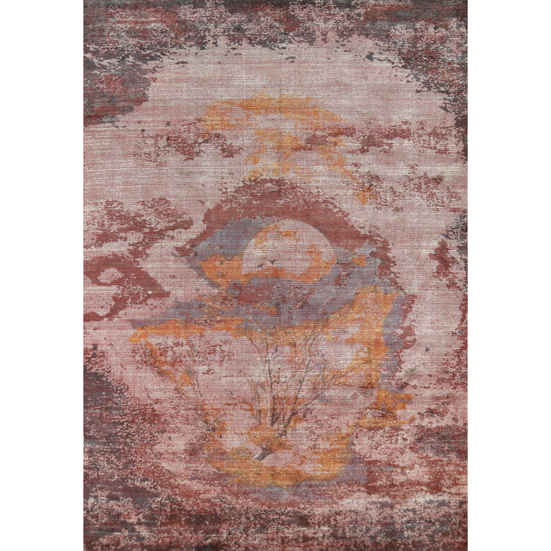 Tapis indien à paysage abstrait Landscape