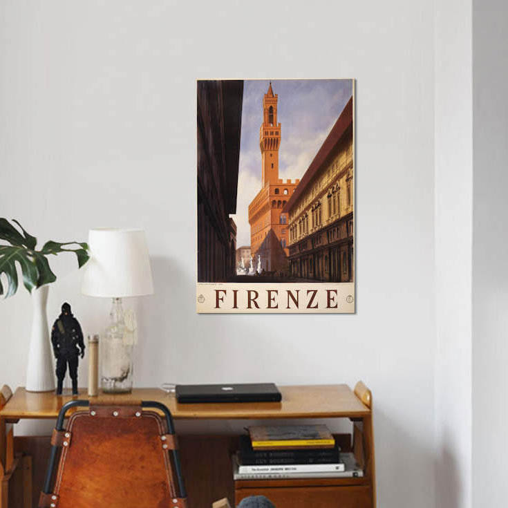 « firenze », reproduction de photo sur toile, H 12 po x l 8 po x P 0,75 po, Toile tendue, Pas de tapis