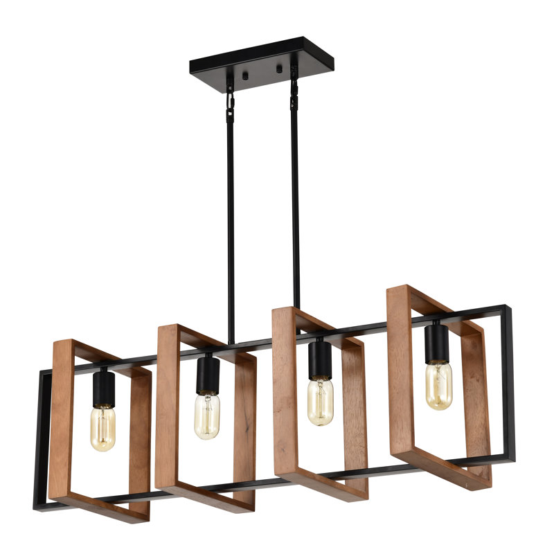 Lustre suspendu 4 lumières Fernando avec hauteur réglable (ampoule non incluse)