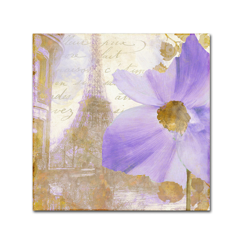 "Jadaya" Mauve Paris I "par Color Bakery, impression sur toile tendue, H 24 po x l 24 po x P 2 po