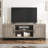 Farmhouse TV Stand with 2-Tier Adjustable Shelves, Wooden Entertainment Center with Storage Compartments, Gray-315305618