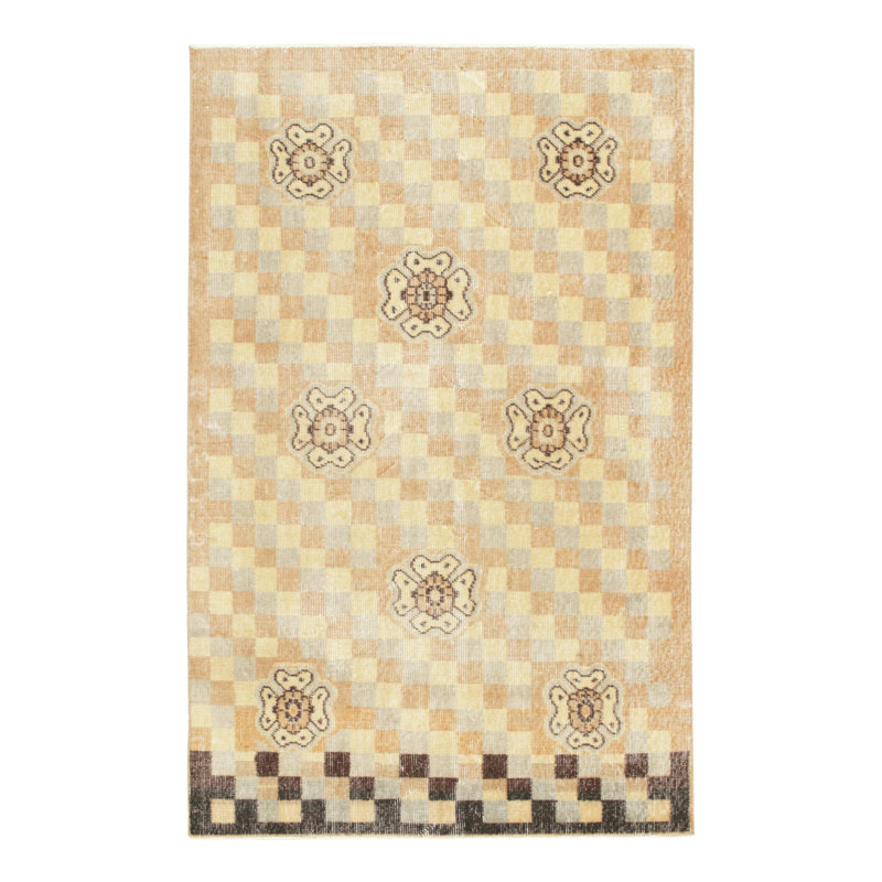 One-of-a-Kind 4' X 6'3" Hand Knotted Area Rug