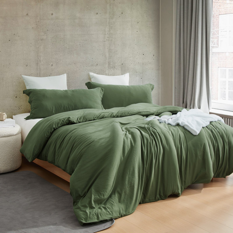 Ensemble de housse de couette en microfibre prélavée Natural Loft, Housse de couette très grand + 2 très grandes ta