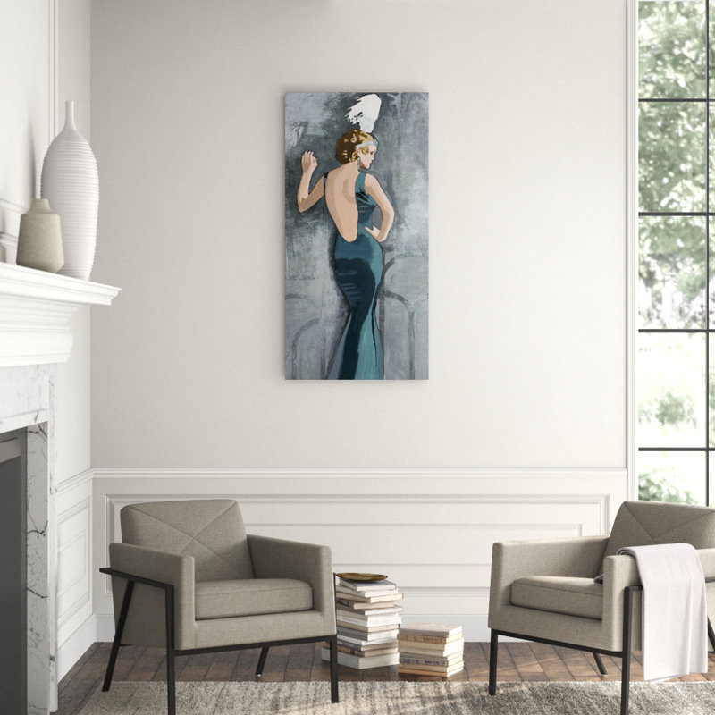 Speakeasy Painting by Calyton Rabo, Knife Gel, 54" H x 27" W x 1.5" D