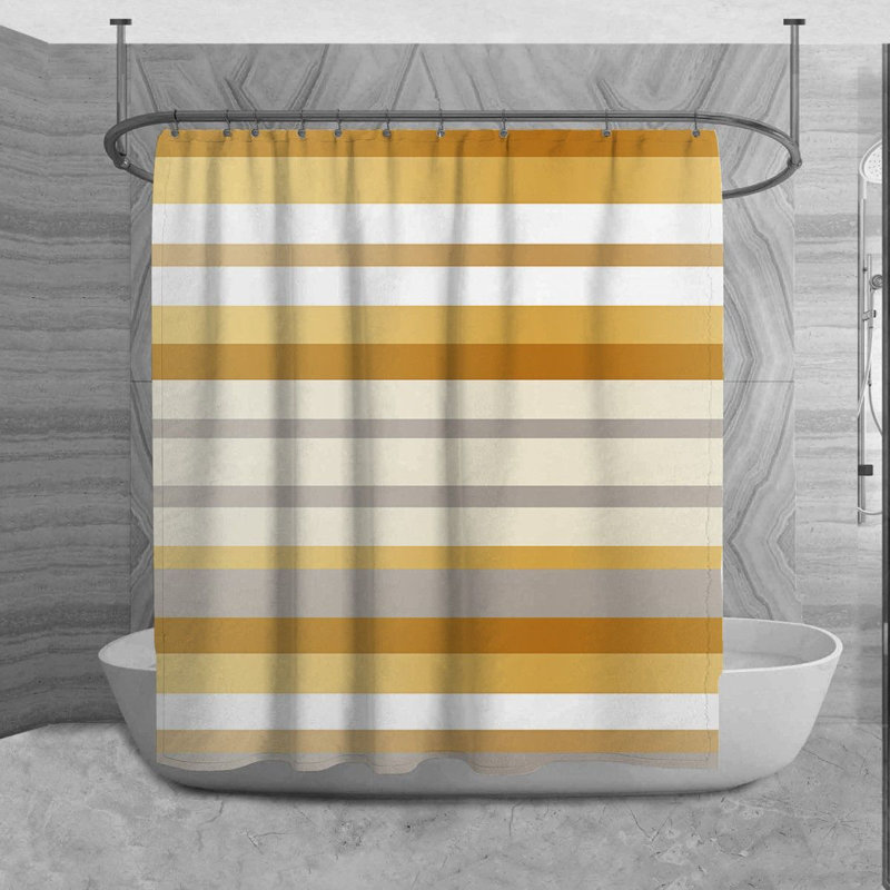 Striped Shower Curtain, 73" H x 70" W