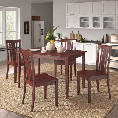 Alexa-Mae 4-Person Solid Wood Four-Leg Dining Set