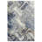 Abstract Machine Woven Polypropylene Marble Area Rug in Blue-87093342