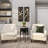 Metal Dimensional Abstract Home Wall Decor with Black Wood Backing-1382404633
