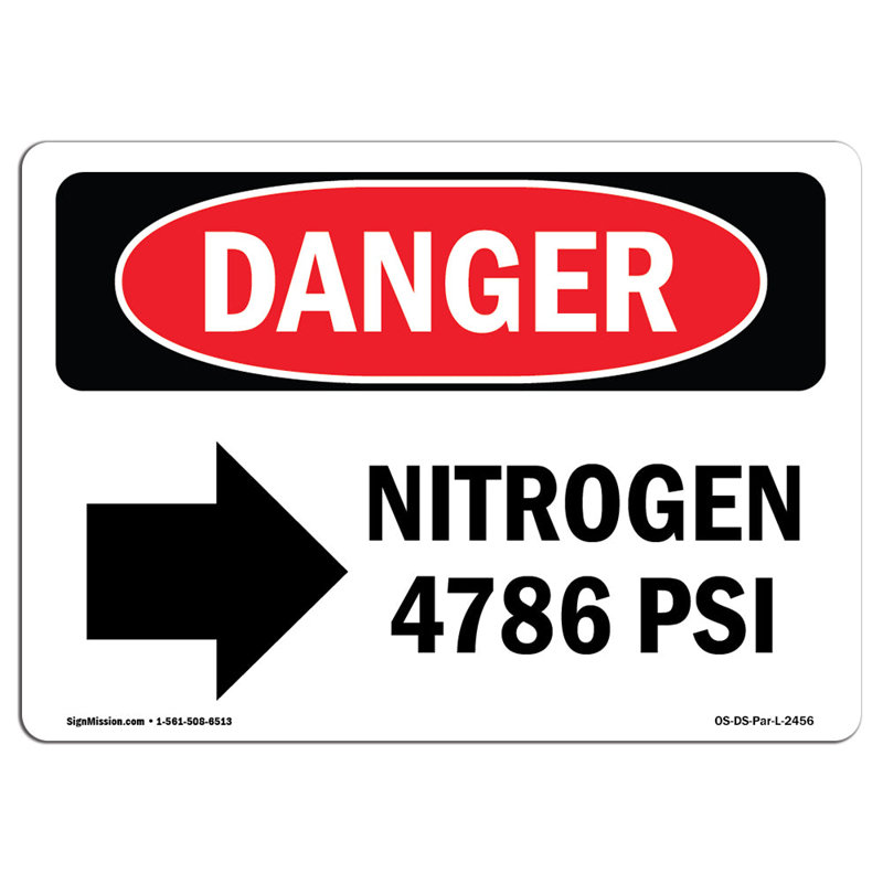 Signe de danger, H 12 po x l 18 po x P 0,1 po