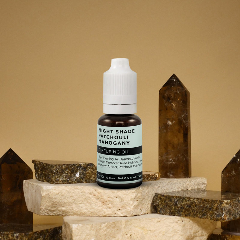 Huile diffusante, Abat-jour de nuit / patchouli / acajou