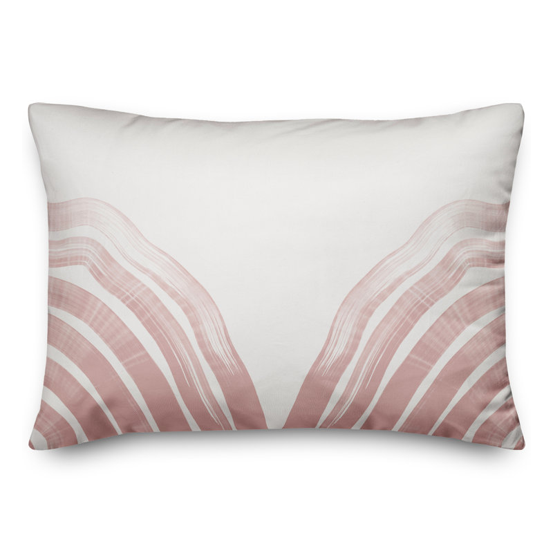 Abstract Outdoor Throw Pillow, Pink
