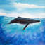 Toile encadrée Blue Whale | Décor bleu marine | Art aquatique-119717622