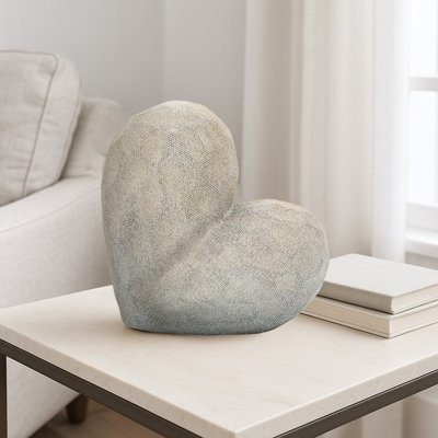 Millsap Ceramic Geometric Heart Sculpture