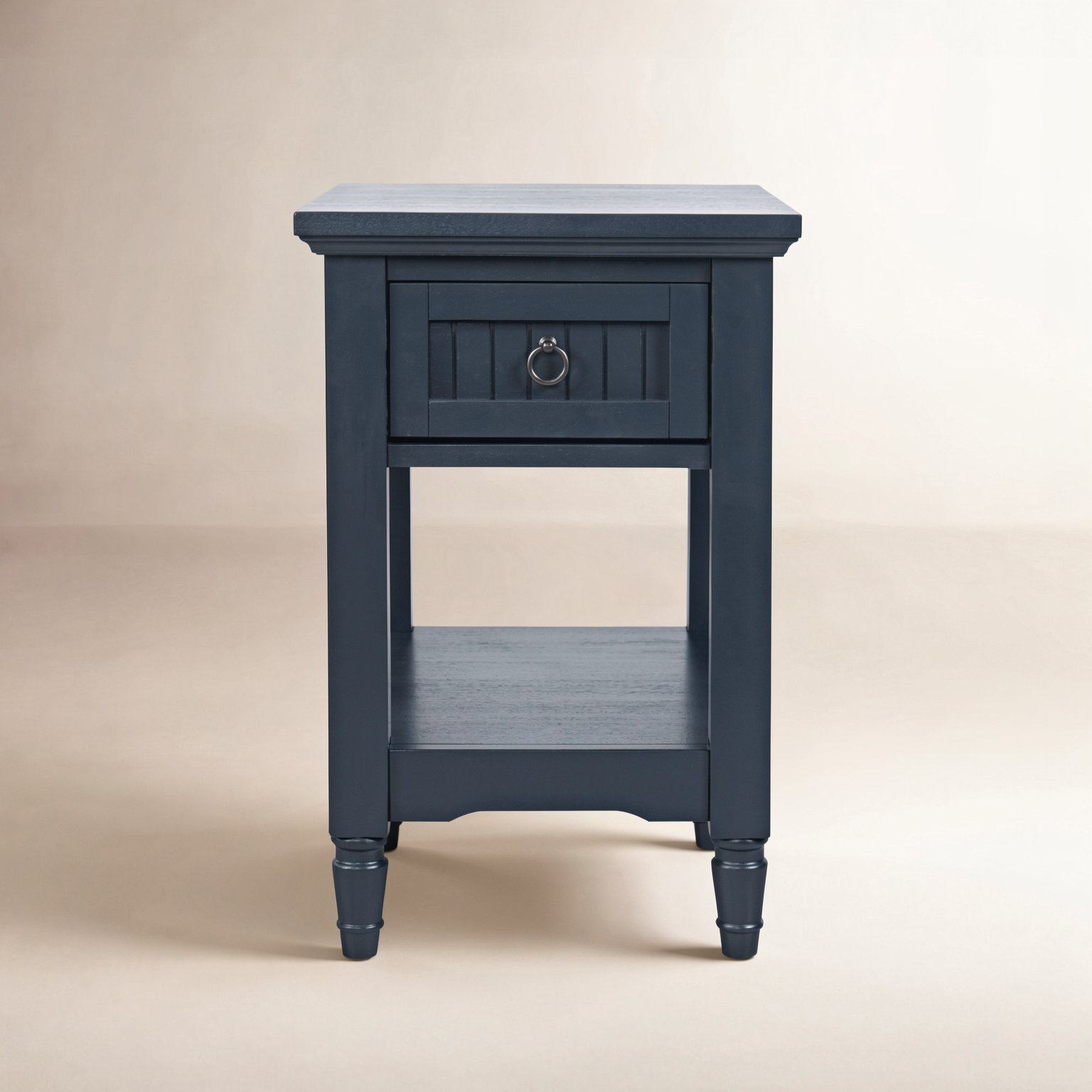 Alleya Chairside End Table, Navy