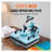 Blue 2-in-1 Heat Press Machine with Hat Attachment, 12" x 15" Swing-Away Digital Transfer Press for T-Shirts and Caps