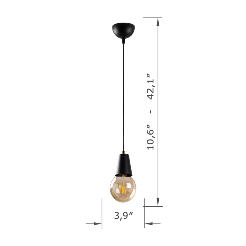 Luminaire suspendu simple à hauteur réglable