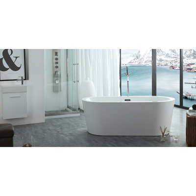 Dionysus 59'' x 29.5'' Soaking Acrylic Bathtub