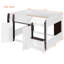 Lit mezzanine double avec maisonnette et rangement, lit en bois moderne pour enfants / adolescents-508083910