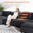 143" U Shaped Cloud Modular Sofa With 2 Ottomans-522017278