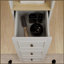 Armoire de rangement mince de 73 po de hauteur, armoire de rangement multimédia à 3 niveaux avec 3 tiroirs et 2 crochets, étagères de rangement pour bibliothèque, armoire de rangement pour CD, DVD et console de jeux