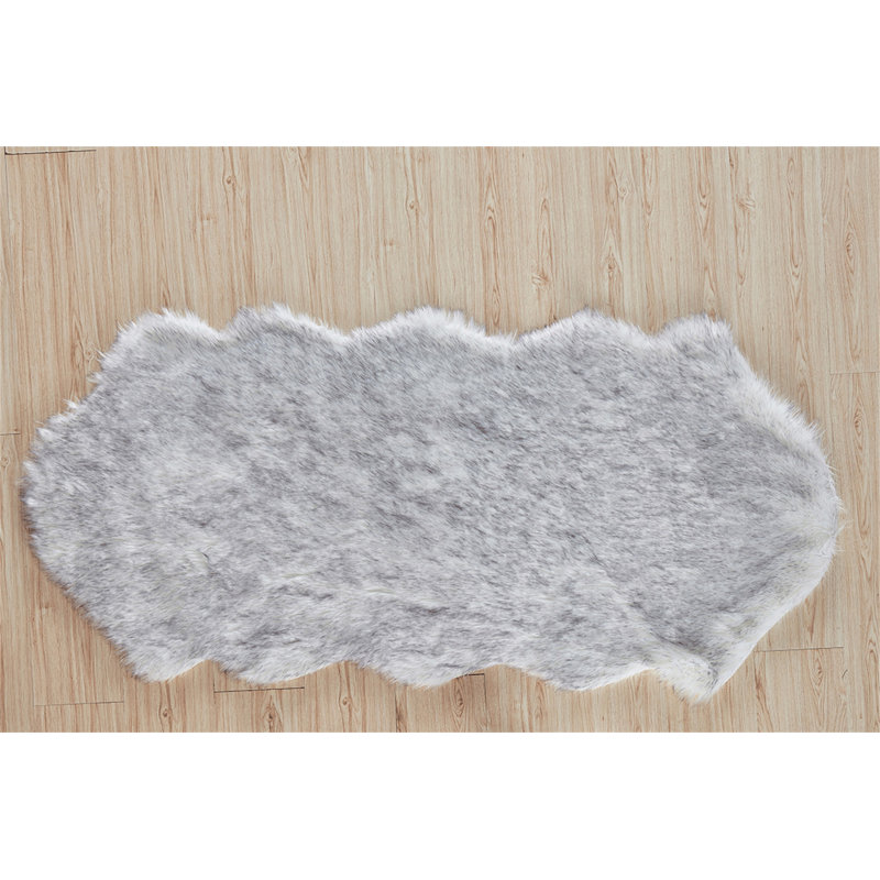 Tapis décoratif luxueux en fausse fourrure touffeté à la main