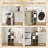 4-Tier Narrow Bathroom Storage Cabinet with Drawers Tissue Box Wheels for Kitchen