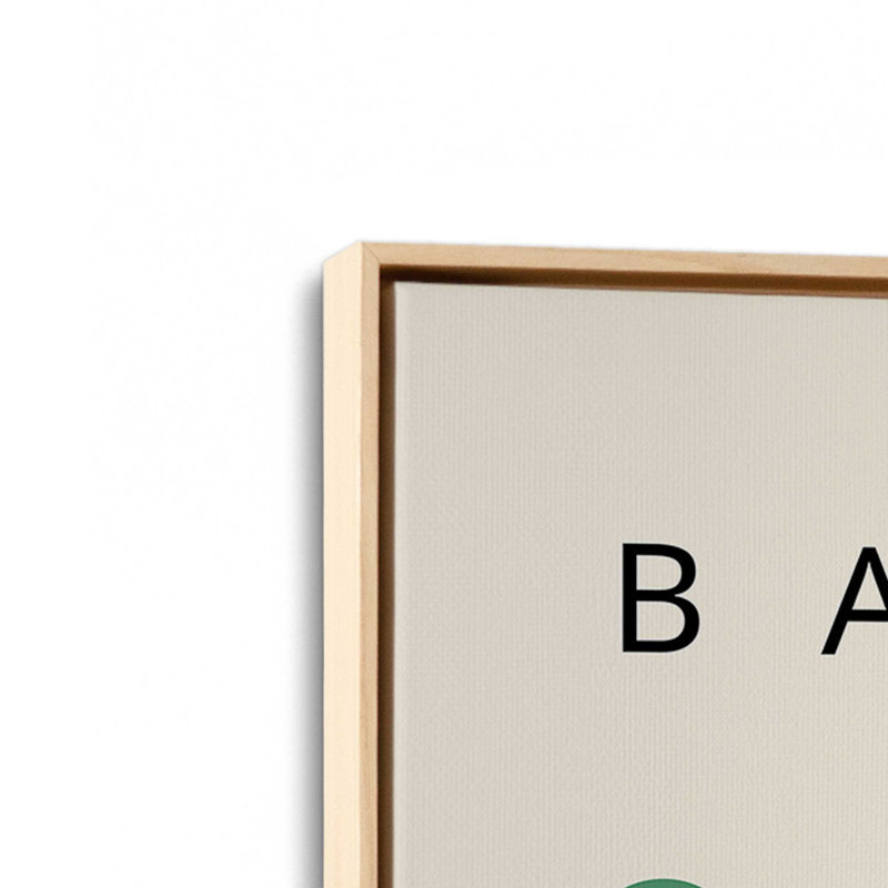Bold Bauhaus Burst Print on Canvas, 48.75" H x 32.75" W, Brown Floater Framed