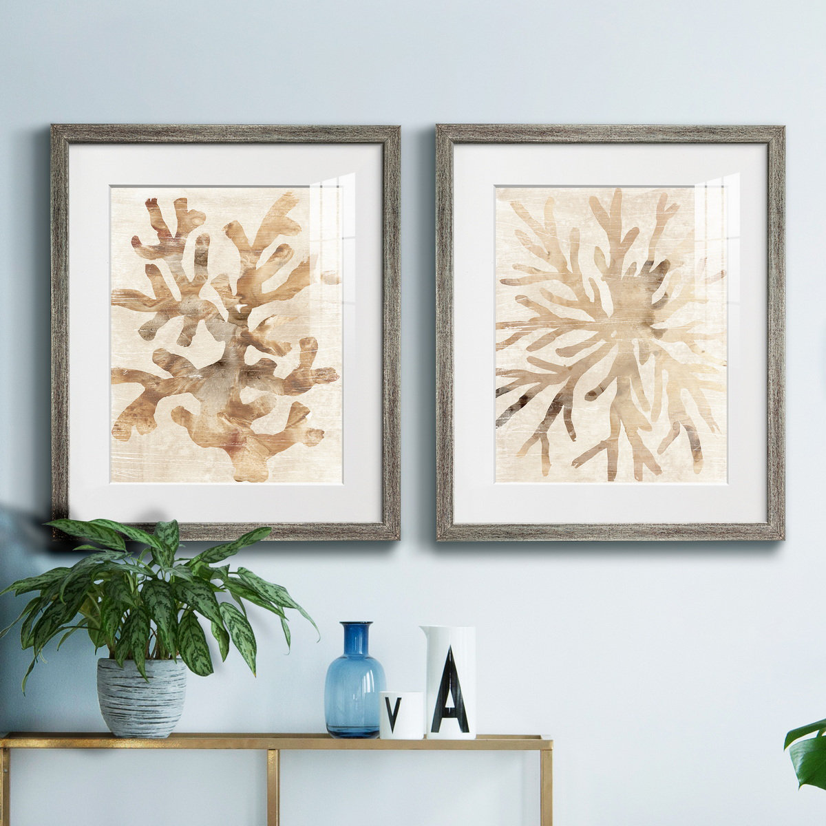 2 Piece Picture Frame Print Set on Canvas