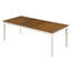 Table de salle à manger ronde Marsten Farmhouse en bois massif avec piètement robuste