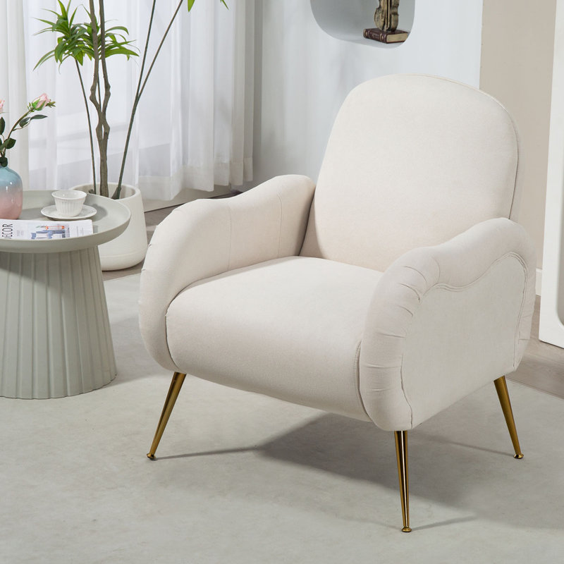 Canapé simple pour salon, chambre à coucher, Polyester beige