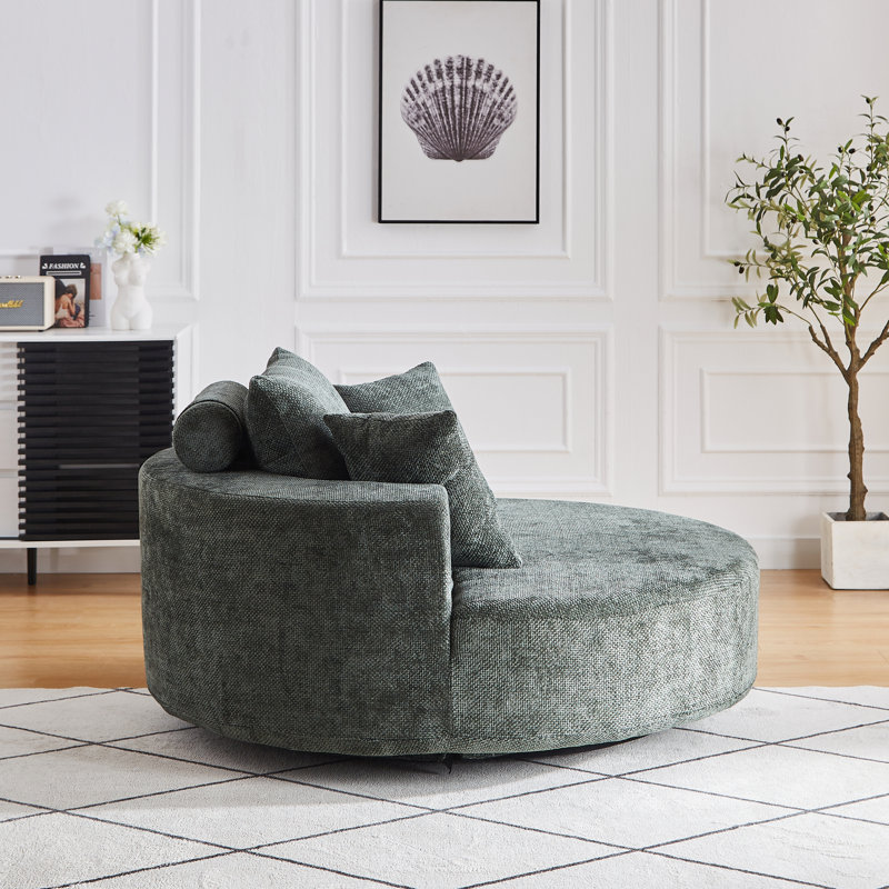 Fauteuil pivotant à 360 degrés Fluffy Chenille