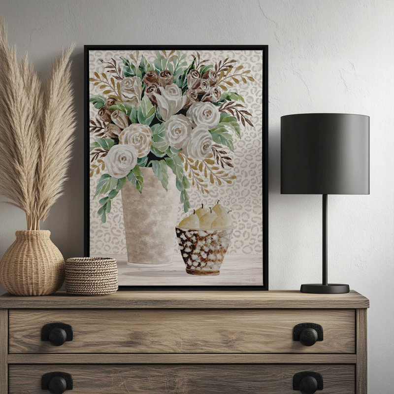 «Tranquil Beauty I» par Cindy Jacobs, reproduction d'art, L 36 x H 48, Noir, Toile avec cadre