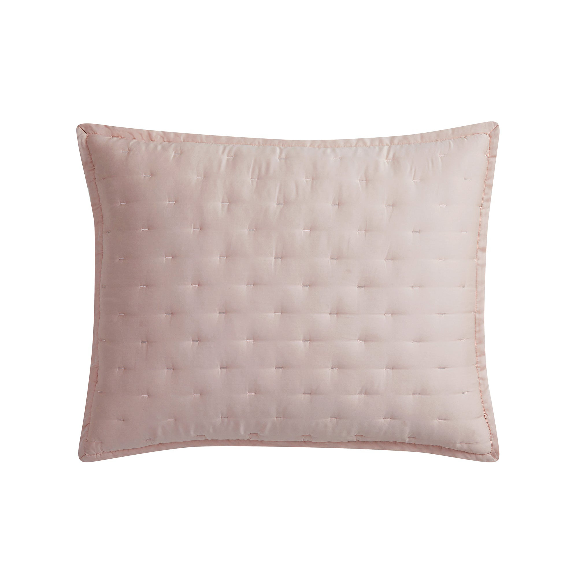 Brockham Premium 100% Lyocell Silky Soft Quilted Modern Contemporary Pillow Sham, King, Blush