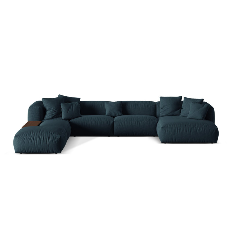 Carce 5 Seater Corner Sofa , Blue Jeans
