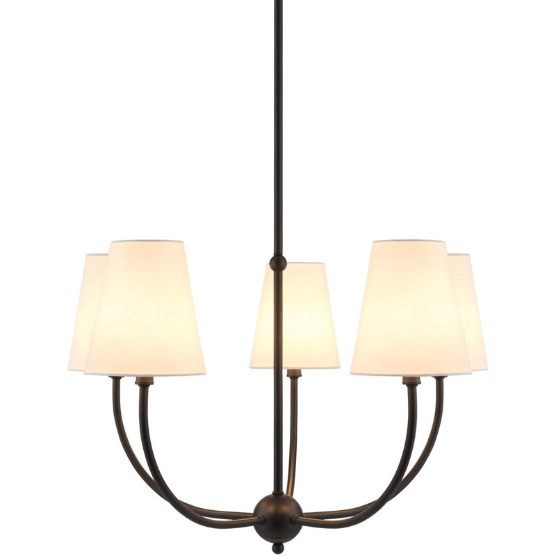 Lustre Zandy, H 16 po x l 26 po x P 26 po, 5, Noir mat
