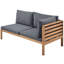 Ensemble de conversation d'extérieur de style japonais Farrow avec bois d'acacia durable et coussins hydrofuges-124955581