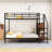 Metal Bunk Bed With Storage Wardrobe And Staircase-80871443-80871442