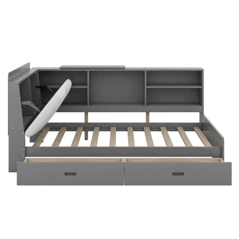 Lit de jour simple Richella, Gris