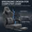 Reclining Ergonomic Fabric PC & Racing Game Chair with Vibration Lumbar Pillow-829223580