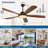 Large Outdoor Ceiling Fan With Remote Control And Light With Three-Color Dimming, 5 Reversible Wooden Blades, Modern Garden, Patio, Farmhouse, Living Room And Bedroom Ceiling Fan-97287733
